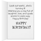 *~* AP94 Niedlich Hocky Girl 1 Geburtstag personal (Innen (Rechts))