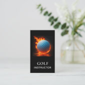 *~* AP94 QR Flames Fire Hot Bold Golf Ball Visitenkarte (Stehend Vorderseite)