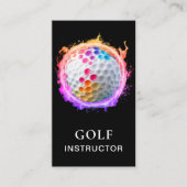*~*  AP94 QR Flames Fire Rainbow  Bold Golf Ball  Visitenkarte (Vorderseite)