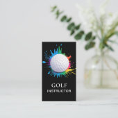 *~*  AP94  QR Rainbow Splash Bold Golf Ball  Visitenkarte (Stehend Vorderseite)
