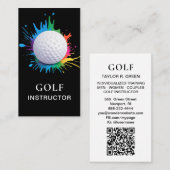 *~*  AP94  QR Rainbow Splash Bold Golf Ball  Visitenkarte (Vorne/Hinten)
