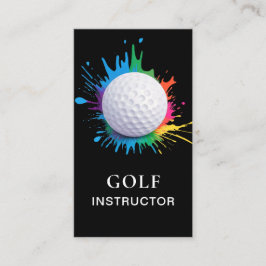 *~*  AP94  QR Rainbow Splash Bold Golf Ball  Visitenkarte