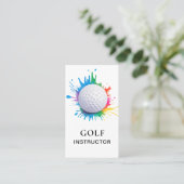 *~* AP94 QR Rainbow Splash Golf Ball Visitenkarte (Stehend Vorderseite)