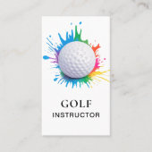 *~* AP94 QR Rainbow Splash Golf Ball Visitenkarte (Vorderseite)