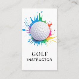 *~*  AP94  QR Rainbow Splash Golf Ball  Visitenkarte