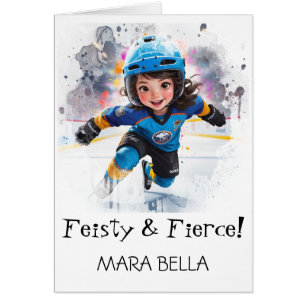 *~* AP94 Süßes Hockey-Mädchen 18 Geburtstags-Perso