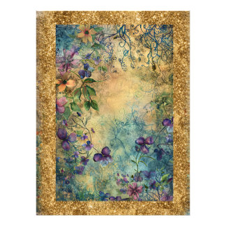 * AP95 Whimsical Floral Art Nature WALEST Fotodruck