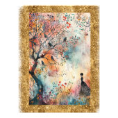 * AP95 Whimsical Watercolor Art Nature Glitzer Fotodruck (Vorne)