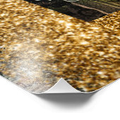 *~ AP95 Whimsical Woman Gold Glitzer Floral Fotodruck (Ecke)