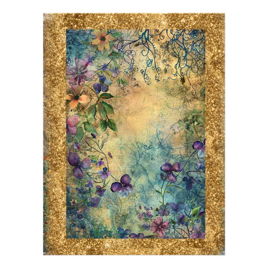 *~  AP95 Whimsische Blumenkunst Natur WALD Fotodruck (Vorne)