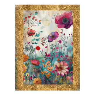 *~ AP95 Whimsische Blumenkunst Natürliche Wilde Bl Fotodruck