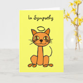 AP- Cat Sympathy Card Karte (Gelbe Blume)