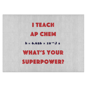 AP Chemie-Lehrer Superkraft Schneidbrett Schneidebrett