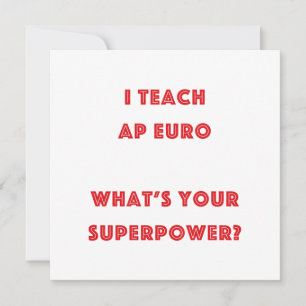 AP Europäischer Geschichtslehrer Superkraft