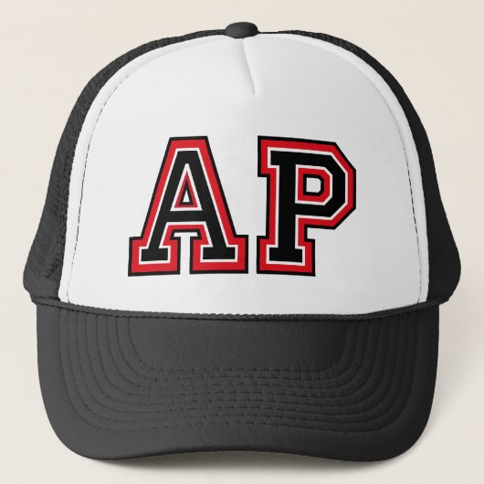 "AP-" Monogramm Truckerkappe (Vorderseite)