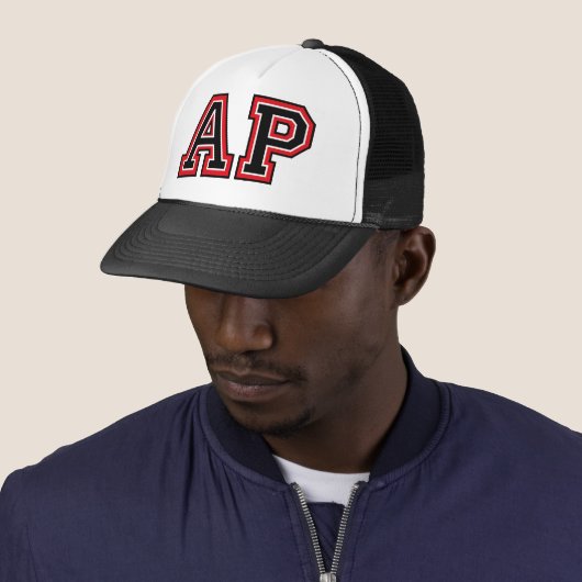 "AP-" Monogramm Truckerkappe (Beispiel)