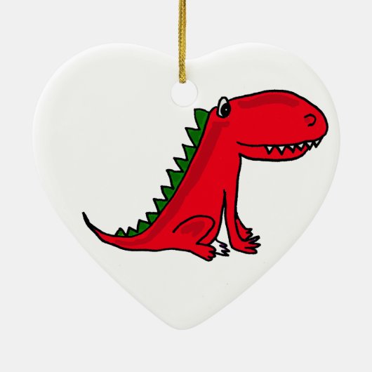 AP, roter und grüner Drache-Cartoon-Verzierung Keramik Ornament (Hinten)