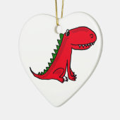 AP, roter und grüner Drache-Cartoon-Verzierung Keramik Ornament (Links)