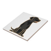 AP - Schwarze Labrador-Tile Fliese (Seite)