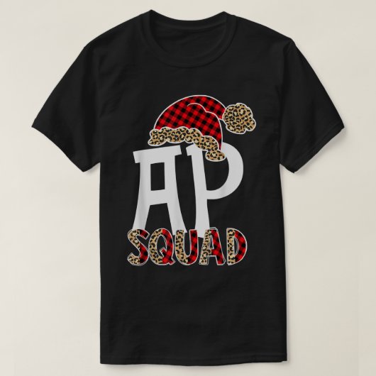 AP Squad Weihnachtsmannmütze Buffalo Kariert Leopa T-Shirt (Design vorne)