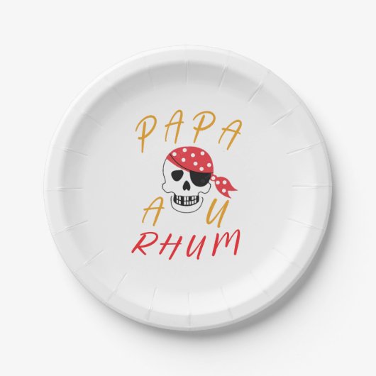apa Au Rhum Drinker Funny Spaß Pappteller (Vorderseite)
