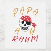 apa Au Rhum Drinker Funny Spaß Weinetikett (Einzelnes Label)