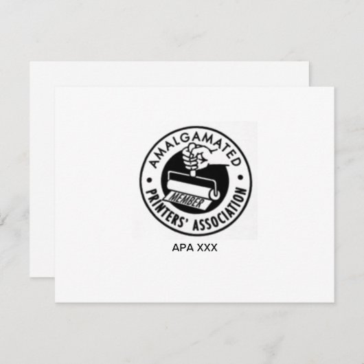 APA Logo-Grußkarte Dankeskarte (Vorne/Hinten)