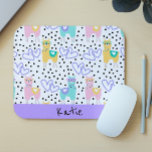Apaca Llama Personalisiert farbenfroh rosa Lila Mousepad<br><div class="desc">Dieses Design wurde durch digitale Kunst erstellt und kann personalisiert werden, indem Sie auf den Knopf Anpassen klicken und die Farbe ändern, einen Namen, Initialen oder Ihre Lieblingssprache hinzufügen. Kontaktieren Sie mich unter colorflowcreations@gmail.com , wenn Sie dieses Design für ein anderes Produkt haben möchten. Kaufen Sie meine originale abstrakte Acrylmalerei...</div>
