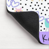 Apaca Llama Personalisiert farbenfroh rosa Lila Mousepad (Ecke)