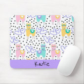 Apaca Llama Personalisiert farbenfroh rosa Lila Mousepad (Mit Mouse)