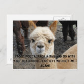 Apaca-Tasche Postkarte (Vorne/Hinten)