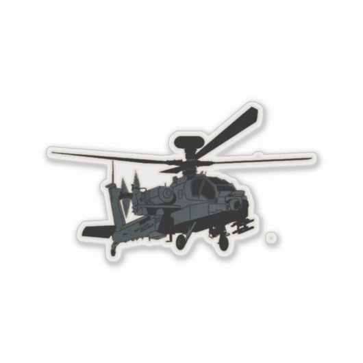 Apache, AH-64, Angriffshubschrauber Aufkleber (Vorderseite)