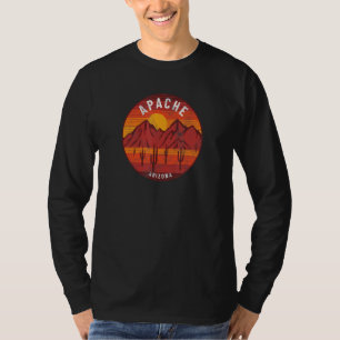 Apache Arizona Vintage Kaktus Sonnenuntergang Wüst T-Shirt