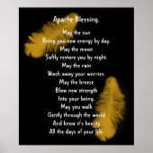 Apache Blessing goldene Feder Poster (Vorne)