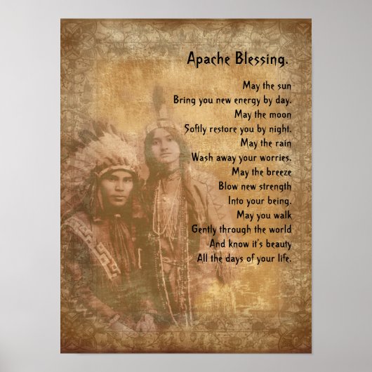 Apache Blessing Indianisches Paar Poster (Vorne)