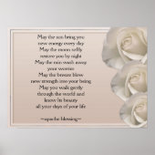 Apache Blessing-Ivory Rose Art Print Poster (Vorne)