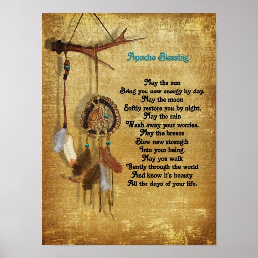 Apache Blessing Traumcatcher-Poster Poster (Vorne)