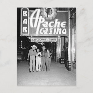 Apache Casino & Bar Vintage Las Vegas Foto Postkarte