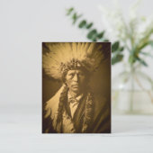 Apache Chief Garfield Indian Vintag Postkarte (Stehend Vorderseite)