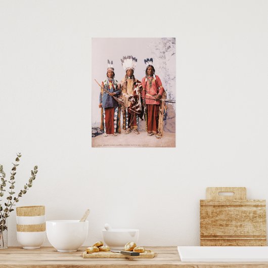 Apache Chiefs Garfield, Ouche-te Foya und Sanches. Poster (Küche)