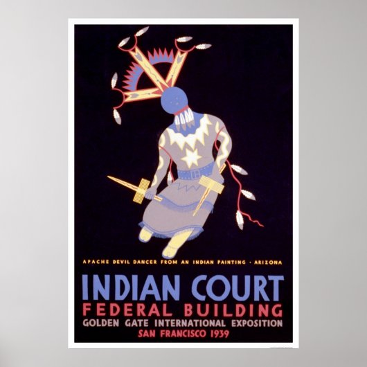 Apache Devil Dancer 1939 WPA Poster (Vorne)