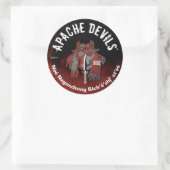 Apache Devils ®️ 🇺 APACHE DEVILS SUPPORT-Sticker Runder Aufkleber (Tasche)