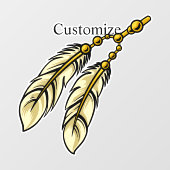 Apache Feathers Thunder_Cove Fensteraufkleber (Blatt)