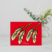 Apache Feathers Thunder_Cove Folien Feiertagspostkarte (Stehend vorne)