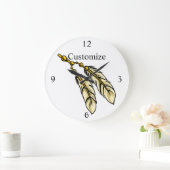 Apache Feathers Thunder_Cove Große Wanduhr (Zuhause)