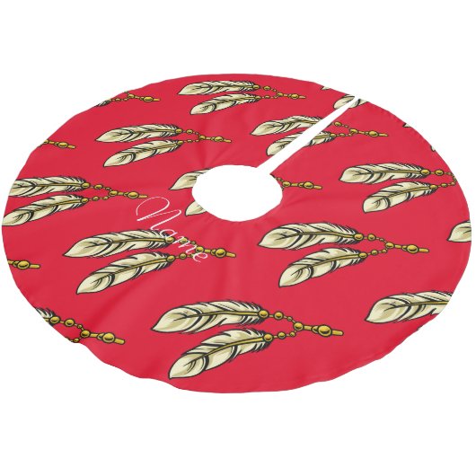 Apache Feathers Thunder_Cove Polyester Weihnachtsbaumdecke (Schrägansicht)
