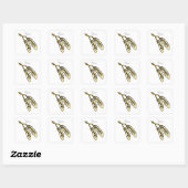 Apache Feathers Thunder_Cove Quadratischer Aufkleber (Blatt)