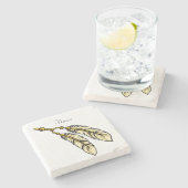 Apache Feathers Thunder_Cove Steinuntersetzer (Seitenansicht)