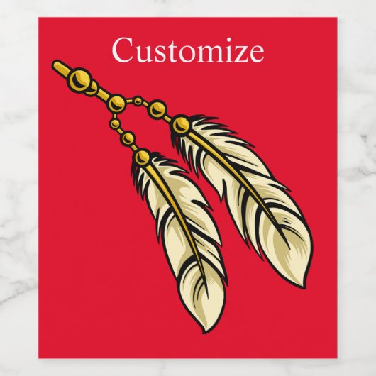 Apache Feathers Thunder_Cove Weinetikett (Einzelnes Label)