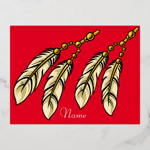 Apache-Federn Thunder_Cove Folien Feiertagspostkarte